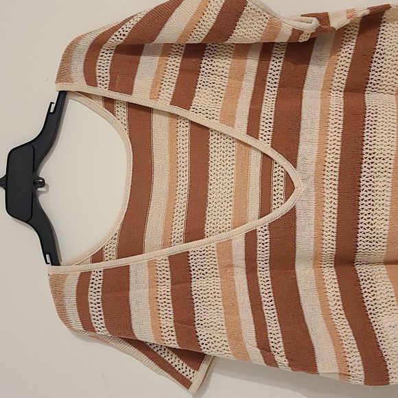 Anthropologie Striped Side-Tie Poncho - Picture 7 of 8